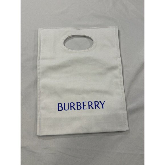 Burberry white Canvas Hand Bag Tote - Picture 2 of 5
